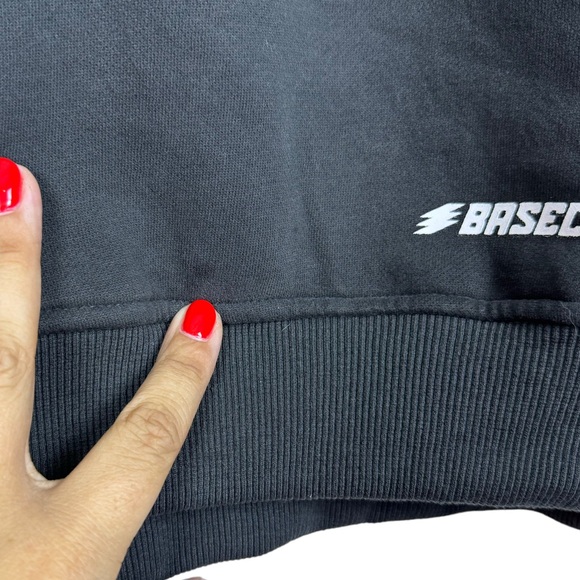 All Fenix Poppy Sweater Size M Zip Seam Raglan Sleeve Crewneck Vintage Black - Picture 12 of 14